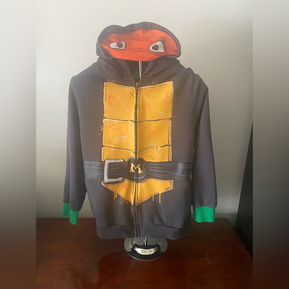 Kids Ninja Turtles Michelangelo Hoodie - Gray